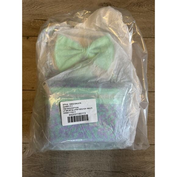 Disney Parks Minnie Mouse Sequin Loungefly Mini Backpack Blue and Purple New main image 6